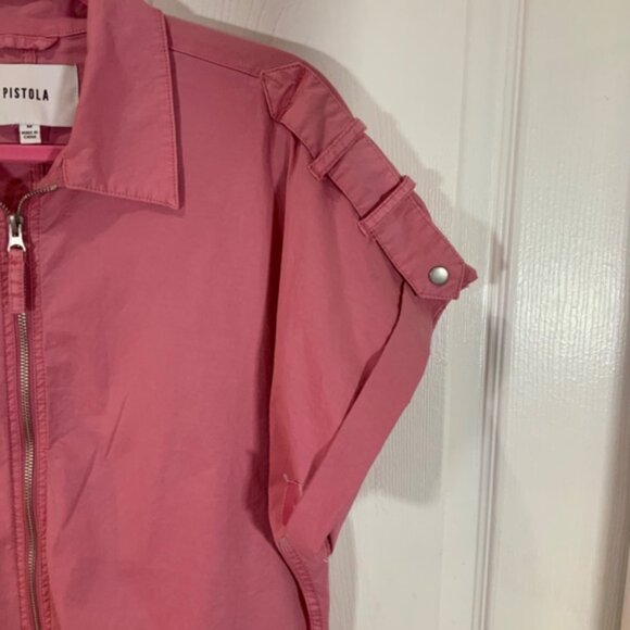 Pistola Meg Romper Zip Front Flamingo Pink Size Medium - Picture 10 of 13